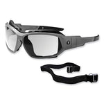 Load image into Gallery viewer, Skullerz Loki Safety Glasses/goggles, Matte Gray Nylon Impact Frame, Clear Polycarbonate Lens, Ships In 1-3 Business Days
