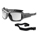 Load image into Gallery viewer, Skullerz Loki Safety Glasses/goggles, Matte Gray Nylon Impact Frame, Anti-fog Clear Polycarb Lens, Ships In 1-3 Business Days
