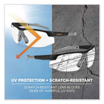 Load image into Gallery viewer, Skullerz Skoll Safety Glasses, Matte Black Nylon Impact Frame, Anti-fog Clear Polycarbonate Lens, Ships In 1-3 Business Days
