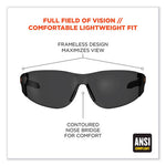 Load image into Gallery viewer, Skullerz Saga Frameless Safety Glasses, Black Nylon Impact Frame, Anti-fog Smoke Polycarb Lens, Ships In 1-3 Business Days
