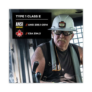 Skullerz 8971 Class E Hard Hat Full Brim, White, Ships In 1-3 Business Days