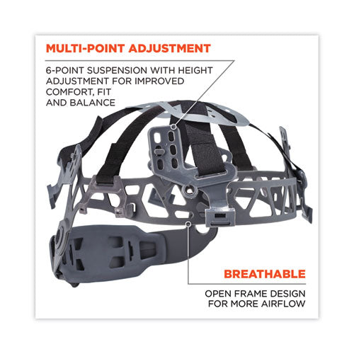 Skullerz 8974led Class E Safety Helmet W/8981 Universal Led Headlamp, 6-pt Ratchet Susp, White, Ships In 1-3 Business Days