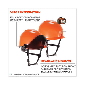Skullerz 8974 Class E Safety Helmet, 6-point Ratchet Suspension, Orange, Ships In 1-3 Business Days