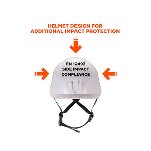 Skullerz 8974v Class E Safety Helmet W/8991 Visor Kit, Clear Lens, 6-pt Ratchet Suspension, White, Ships In 1-3 Business Days