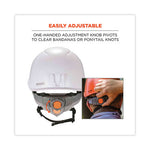 Load image into Gallery viewer, Skullerz 8974v Class E Safety Helmet W/8991 Visor Kit, Clear Lens, 6-pt Ratchet Suspension, White, Ships In 1-3 Business Days
