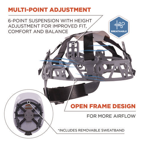 Skullerz 8966 Class C Lightweight Cap-style Hard Hat, Adjustable Venting, 6-pt Rachet Suspension, White,ships In 1-3 Bus Days