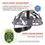 Load image into Gallery viewer, Skullerz 8966 Class C Lightweight Cap-style Hard Hat, Adjustable Venting, 6-pt Rachet Suspension, Lime, Ships In 1-3 Bus Days
