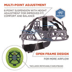 Load image into Gallery viewer, Skullerz 8968 Class C Lightweight Full Brim Hard Hat, Adjustable Venting, 6-pt Rachet Suspension, Lime, Ships In 1-3 Bus Days
