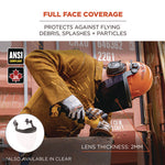 Load image into Gallery viewer, Skullerz 8994 Anti-scratch/anti-fog Hard Hat Face Shield, Cap-style/safety Helmet Adapter, Smoke Lens, Ships In 1-3 Bus Days
