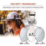 Load image into Gallery viewer, Skullerz 8995 Anti-scratch And Anti-fog Hard Hat Face Shield With Adapter For Full Brim, Clear Lens, Ships In 1-3 Bus Days
