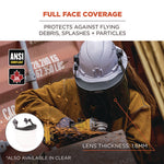 Load image into Gallery viewer, Skullerz 8995 Anti-scratch And Anti-fog Hard Hat Face Shield With Adapter For Full Brim, Smoke Lens, Ships In 1-3 Bus Days
