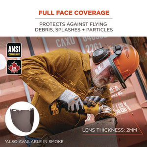 Skullerz 8997 Anti-scratch/anti-fog Face Shield Replacement, Cap-style/safety Helmet, Clear Lens, Ships In 1-3 Bus Days