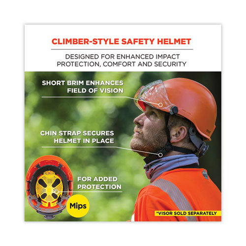 Skullerz 8974-mips Class E Safety Helmet With  Mips Elevate Ratchet Suspension, Orange, Ships In 1-3 Business Days