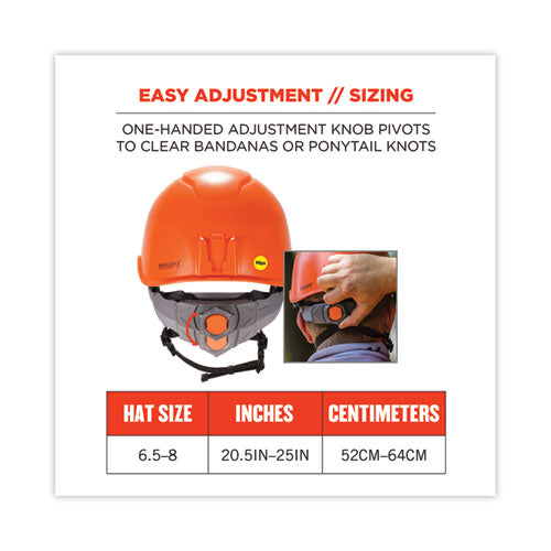 Skullerz 8975-mips Class C Safety Helmet With  Mips Elevate Ratchet Suspension, Orange, Ships In 1-3 Business Days