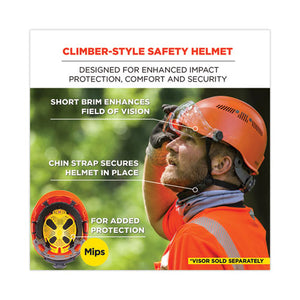 Skullerz 8975-mips Class C Safety Helmet With  Mips Elevate Ratchet Suspension, Orange, Ships In 1-3 Business Days