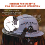 Load image into Gallery viewer, Skullerz 8880 Nrr 26db Hard Hat Mounted Earmuffs, Full Brim, Gray, Ships In 1-3 Business Days
