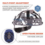 Load image into Gallery viewer, Skullerz 8966 Class C Lightweight Cap-style Hard Hat, Adjustable Venting, 6-pt Rachet Suspension, Blue, Ships In 1-3 Bus Days

