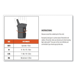 Proflex 4020 Lightweight Wrist Support, X-small/small, Fits Right Hand, Black, Ships In 1-3 Business Days