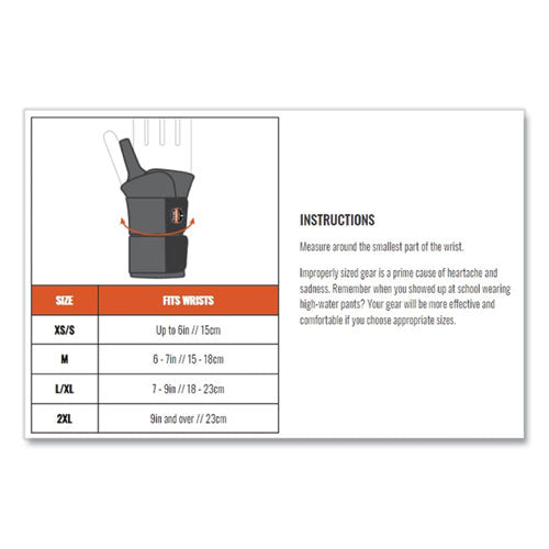 Proflex 4020 Lightweight Wrist Support, X-small/small, Fits Right Hand, Gray, Ships In 1-3 Business Days