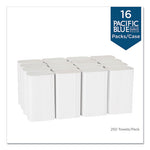 Load image into Gallery viewer, Pacific Blue Select Folded Paper Towels, 1-ply, 9.2 X 9.4, White, 250/pack, 16 Packs/carton

