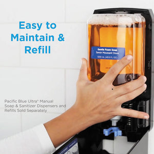 Pacific Blue Ultra Foam Soap Manual Dispenser Refill, Antimicrobial, Unscented, 1,200 Ml, 4/carton