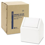 Load image into Gallery viewer, Double Entry, Swing Top Floor Receptacle, Metal, White
