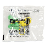 Load image into Gallery viewer, Maximum Lite Single-use Earplugs, Corded, 30nrr, Green, 100 Pairs

