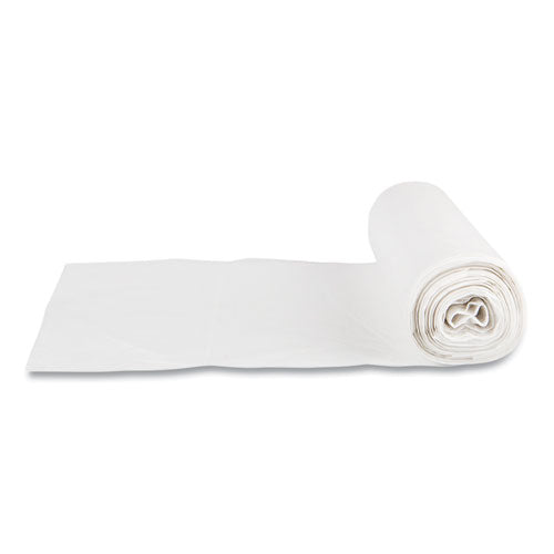 Low-density Commercial Can Liners, Coreless Perforated Roll, 10 Gal, 0.35mil, 24" X 24", Clear, 50 Bags/roll, 20 Rolls/carton