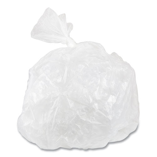High-density Commercial Can Liners Value Pack, 33 Gal, 10 Mic, 33" X 39", Clear, 25 Bags/roll, 20 Interleaved Rolls/carton
