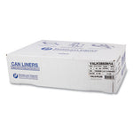 Load image into Gallery viewer, High-density Commercial Can Liners Value Pack, 60 Gal, 12 Mic, 38&quot; X 58&quot;, Clear, 25 Bags/roll, 8 Interleaved Rolls/carton
