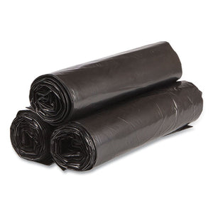 High-density Commercial Can Liners Value Pack, 45 Gal, 19 Mic, 40" X 46", Black, 25 Bags/roll, 6 Interleaved Rolls/carton