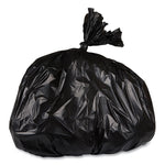 Load image into Gallery viewer, High-density Commercial Can Liners Value Pack, 45 Gal, 19 Mic, 40&quot; X 46&quot;, Black, 25 Bags/roll, 6 Interleaved Rolls/carton
