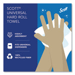 Load image into Gallery viewer, Essential 100% Recycled Fiber Hard Roll Towel, 1-ply, 8&quot; X 800 Ft, 1.5&quot; Core, White, 12 Rolls/carton
