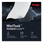 Load image into Gallery viewer, Power Clean Wipers For Solvents Wettask Customizable Wet Wiping System, Wipers Only, 9 X 15, White, 275/roll, 2 Rolls/carton
