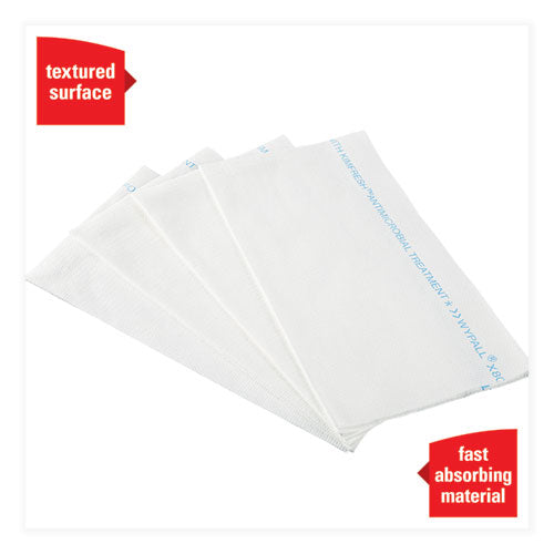 X80 Foodservice Towel, Kimfresh Antimicrobial Hydroknit, 12 X 23.4, Unscented, White/blue Stripe, 150/carton