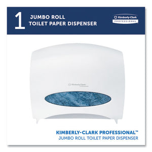 Jrt Jr. Escort Jumbo Roll Bath Tissue Dispenser, 16 X 5.75 X 13.88, Pearl White