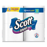 Load image into Gallery viewer, Toilet Paper, Septic Safe, 1-ply, White, 1,000 Sheets/roll, 12 Rolls/pack, 4 Pack/carton
