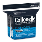 Load image into Gallery viewer, Fresh Care Flushable Cleansing Cloths, 1-ply, 5 X 7.25, White, 168/pack, 8 Packs/carton
