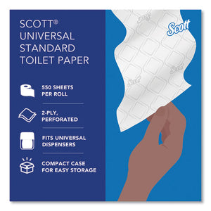 Essential Standard Roll Bathroom Tissue For Business, Septic Safe, Convenience Carton, 2-ply, White, 550/roll, 20 Rolls/ct