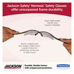 Load image into Gallery viewer, Nemesis Safety Glasses, Black Frame, Blue Mirror Lens
