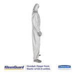 Load image into Gallery viewer, A35 Liquid And Particle Protection Coveralls, Zipper Front, Hooded, Elastic Wrists And Ankles, Large, White, 25/carton
