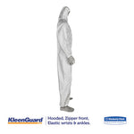 Load image into Gallery viewer, A35 Liquid And Particle Protection Coveralls, Zipper Front, Hooded, Elastic Wrists And Ankles, X-large, White, 25/carton
