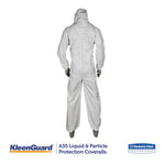 Load image into Gallery viewer, A35 Liquid And Particle Protection Coveralls, Zipper Front, Hooded, Elastic Wrists And Ankles, 2x-large, White, 25/carton
