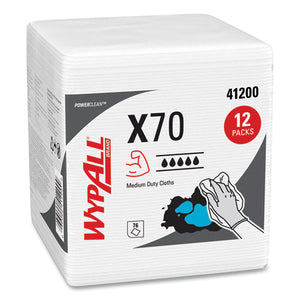 X70 Cloths, 1/4 Fold, 12.5 X 12, White, 76/pack, 12 Packs/carton