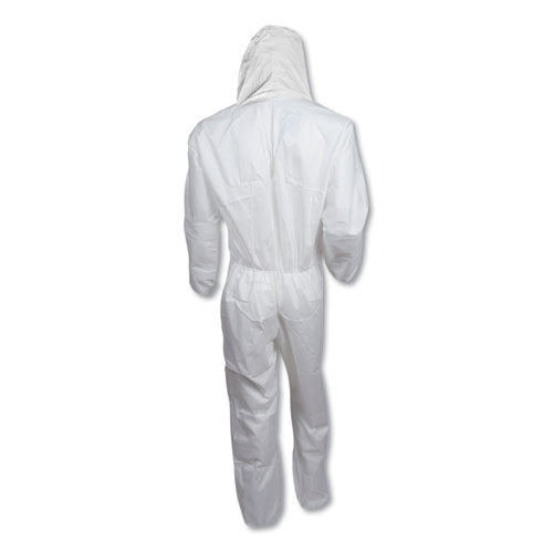 A20 Breathable Particle Protection Coveralls, Zipper Front, Large, White