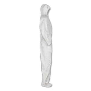 A20 Elastic Back And Ankle Hood And Boot Coveralls, X-large, White, 24/carton