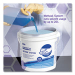 Load image into Gallery viewer, Wettask Customizable Wet Wiping System Bucket, White/blue, 4/carton
