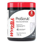 Load image into Gallery viewer, Power Clean Proscrub Pre-saturated Wipes, 12 X 9.5, Citrus Scent, Green/white, 50/canister, 8 Canisters/carton
