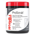 Load image into Gallery viewer, Power Clean Proscrub Pre-saturated Wipes, 12 X 9.5, Citrus Scent, Green/white, 50/canister, 8 Canisters/carton
