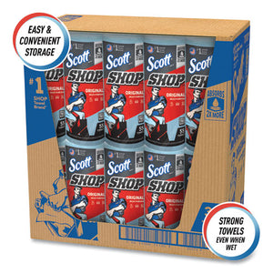Shop Towels, Standard Roll, 1-ply, 9.4 X 11, Blue, 55/roll, 30 Rolls/carton
